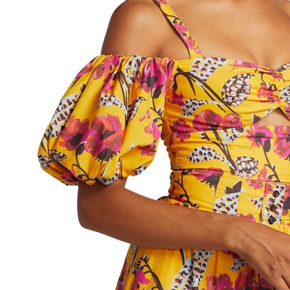 NWT A.L.C. Melody Off-The-Shoulder Floral Crop Top - Picture 1 of 7